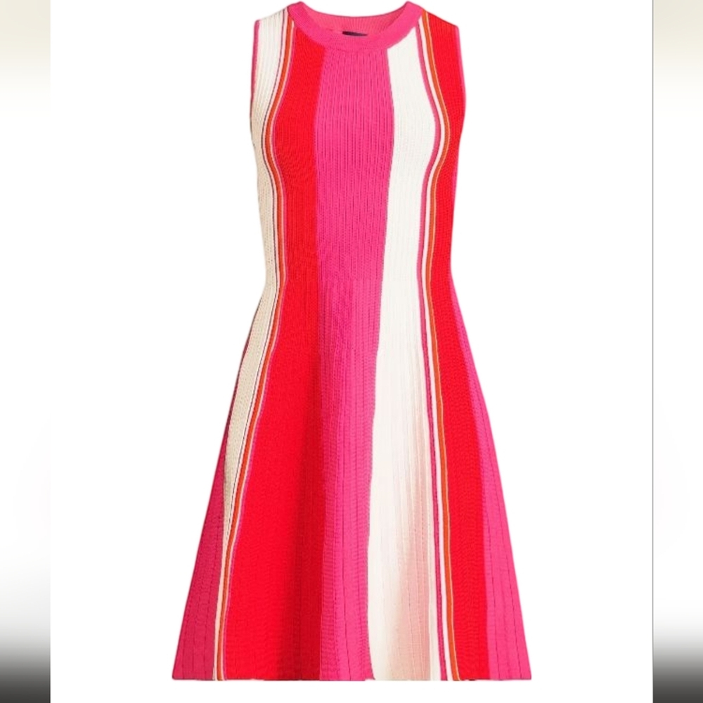 NWOT Scoop NYC Strapless Dress in Pink and Red